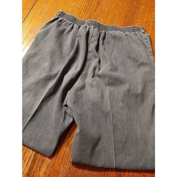 Sz 8 Alfred Dunner Blue Lightweight Demin Blue Jeans Rear Elastic Waist Pull On - Picture 4 of 4